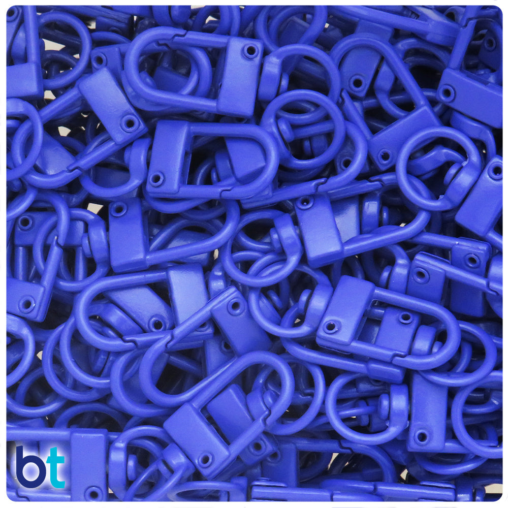 Dark Purple 34mm Metal Swivel Key Clasps (10pcs)