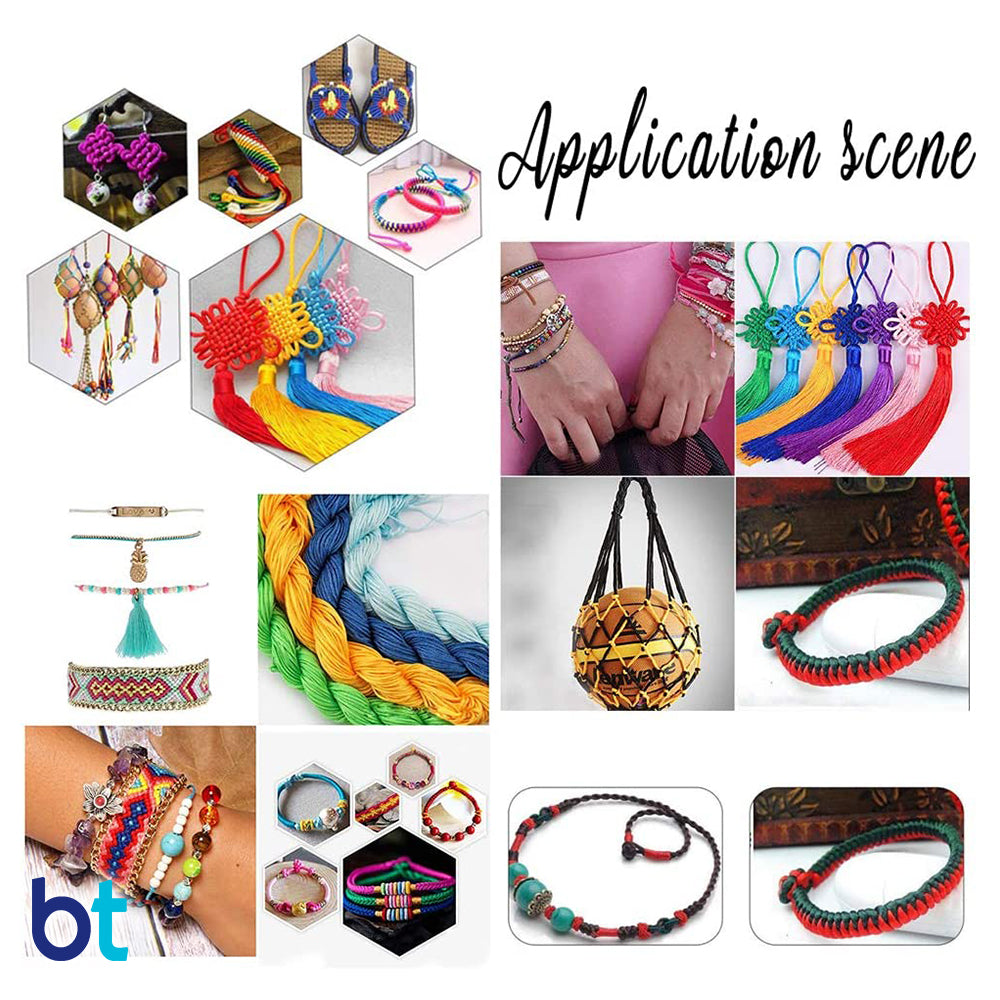 Red 0.8mm Braided Nylon Beading Cord (100yds)