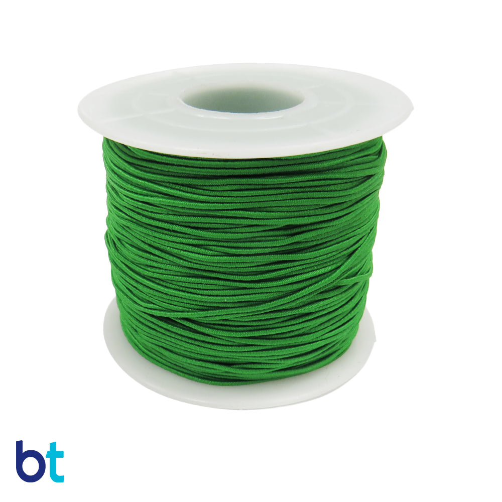 Green 1mm Round Elastic Cord (90m)