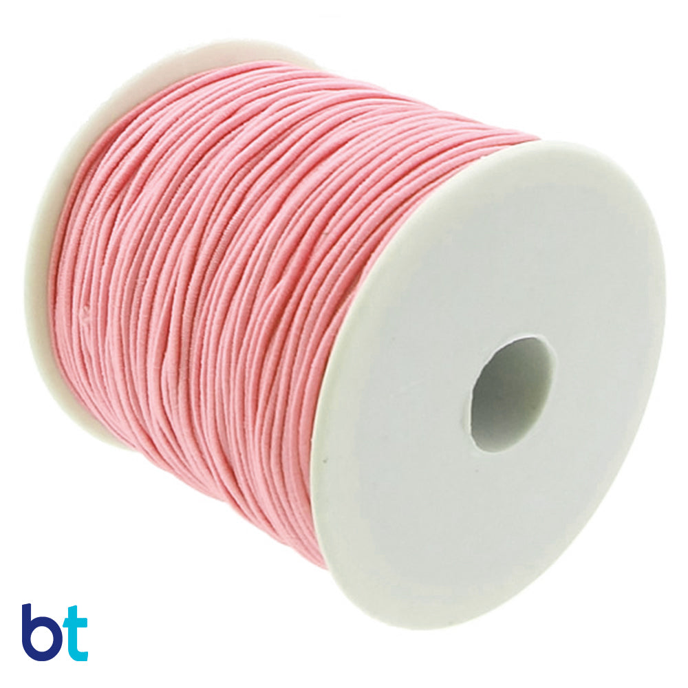 Light Pink 1mm Round Elastic Cord (65m)