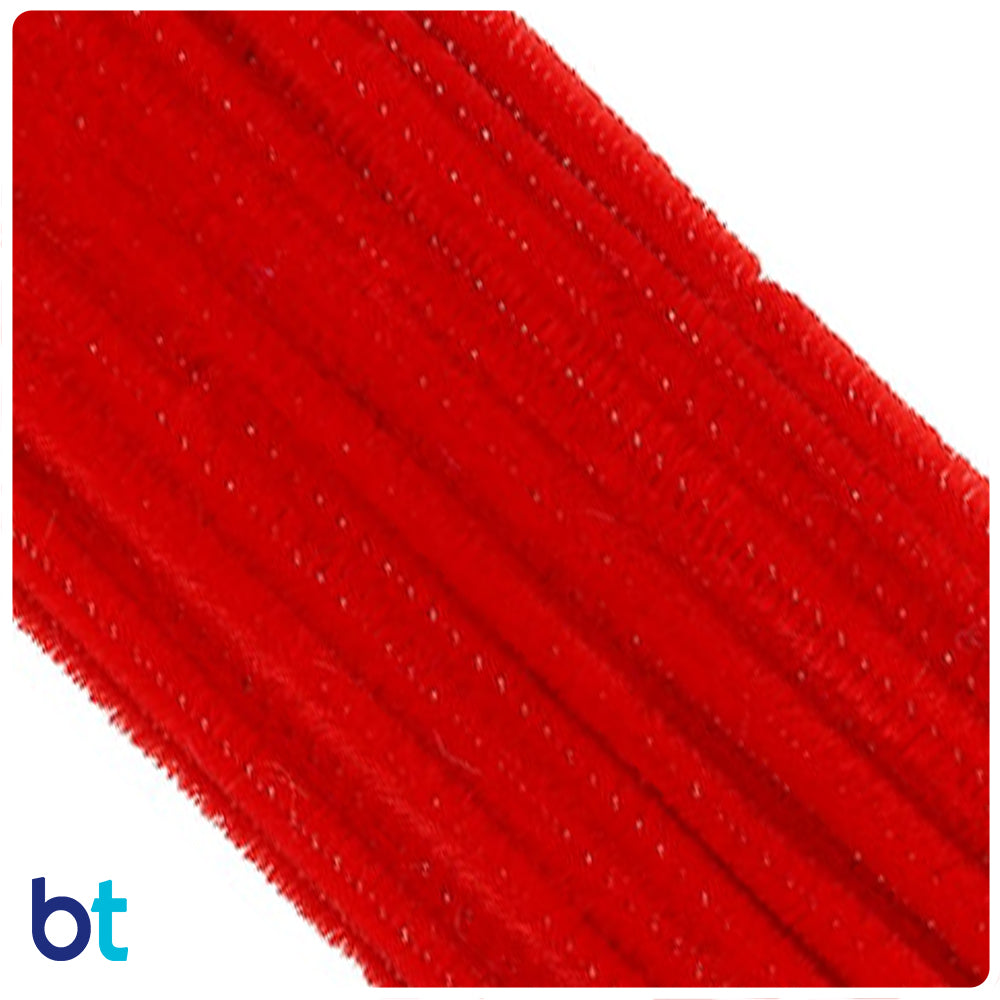 Red 6mm Chenille Stems (25pcs)
