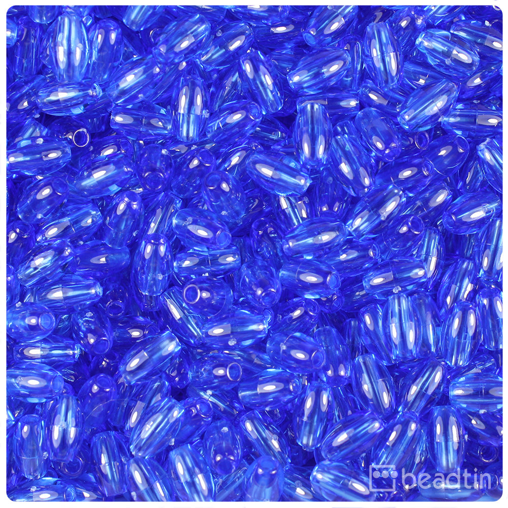 Wholesale Case 9mm Oat Plastic Beads - Transparent