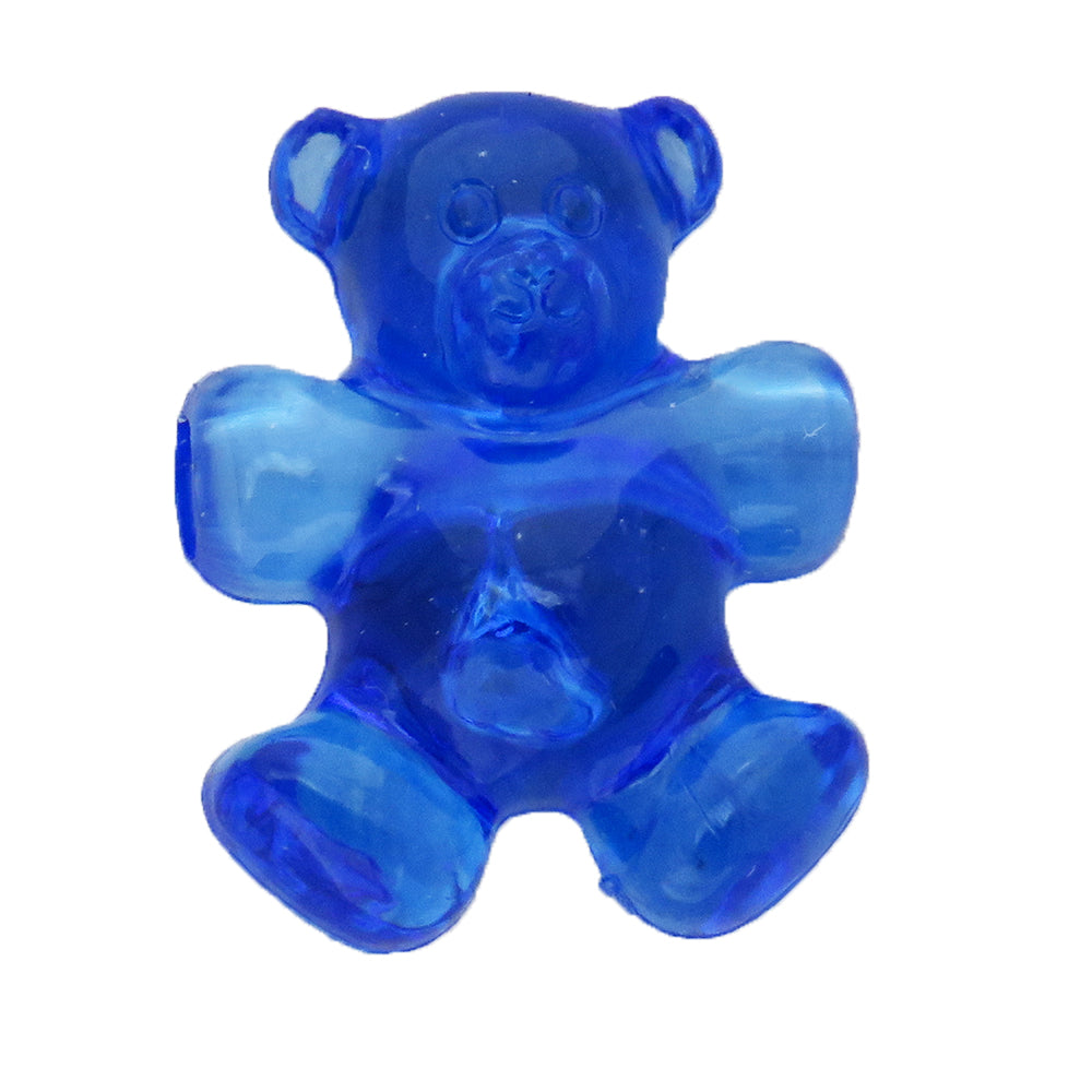 Dark Sapphire Transparent 25mm Teddy Bear Pony Beads (24pcs)