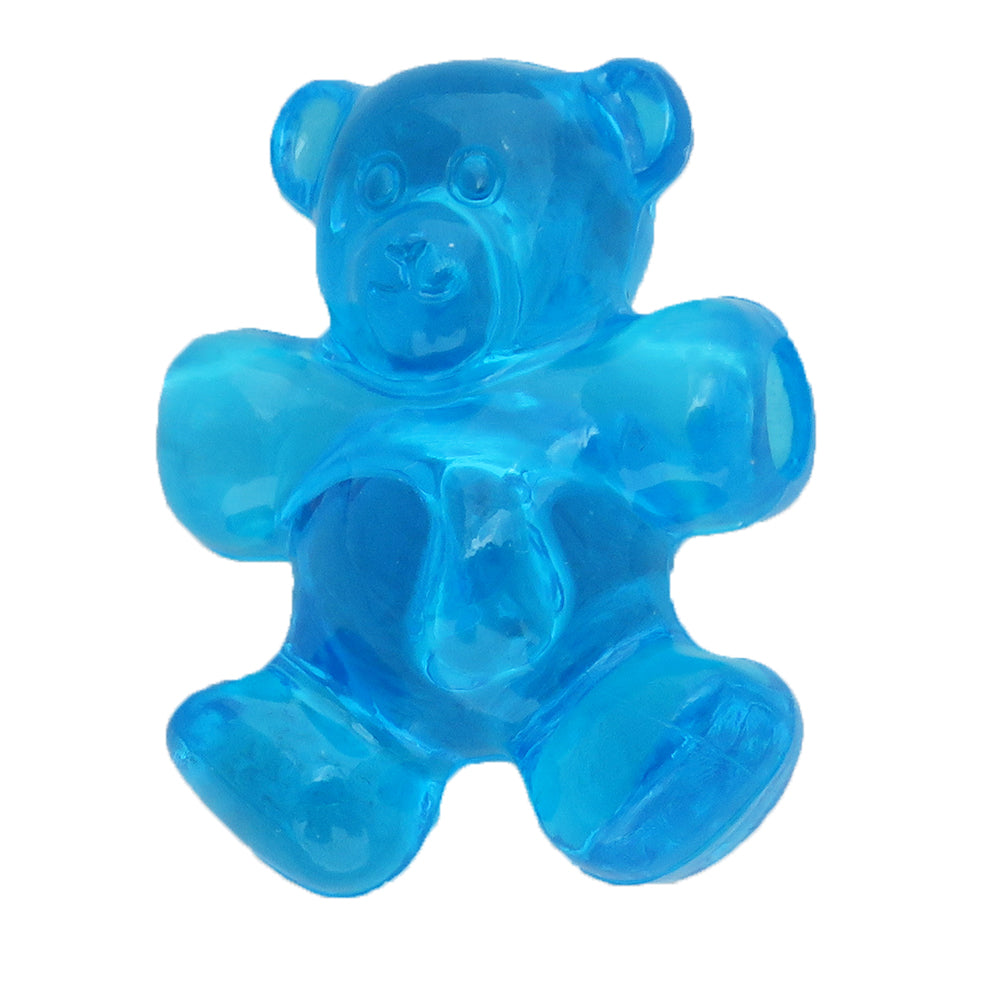 Turquoise Transparent 25mm Teddy Bear Pony Beads (24pcs)