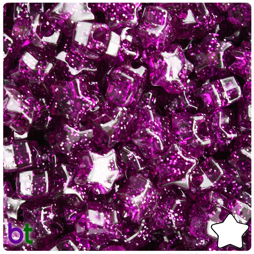Wholesale Case 13mm Star Pony Beads - Sparkle