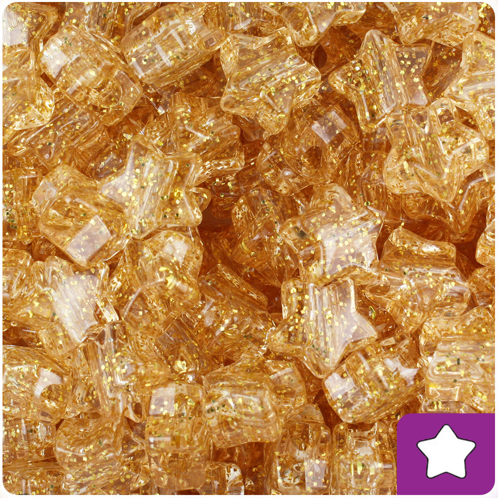 Wholesale Case 13mm Star Pony Beads - Sparkle