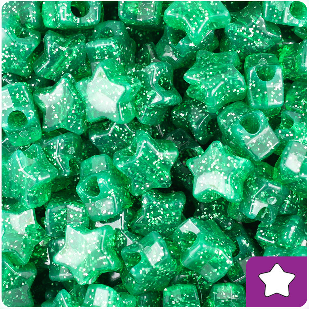 Wholesale Case 13mm Star Pony Beads - Sparkle