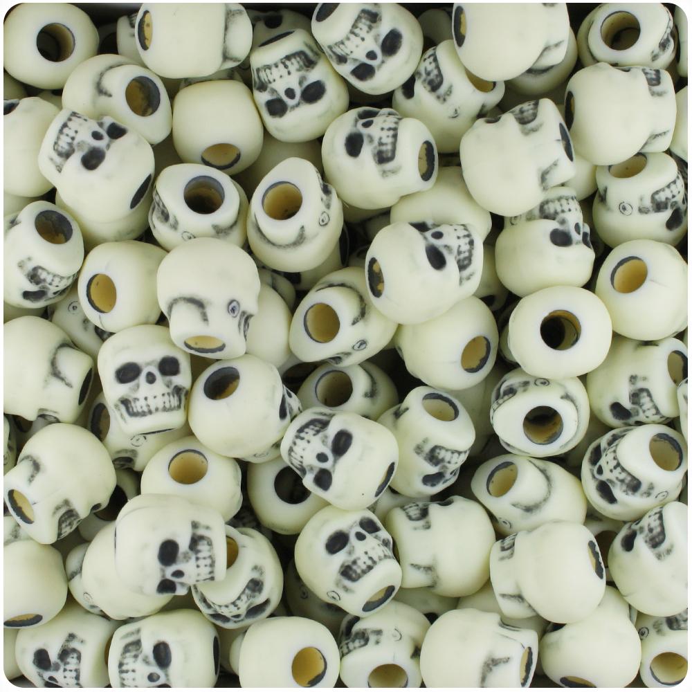 Wholesale SUNNYCLUE 1 Box 200Pcs 3 Sizes Skull Beads Bulk Skeleton