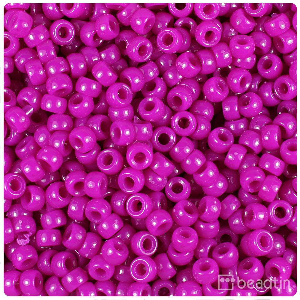 Boysenberry Opaque 6.5mm Mini Barrel Pony Beads (200pcs)