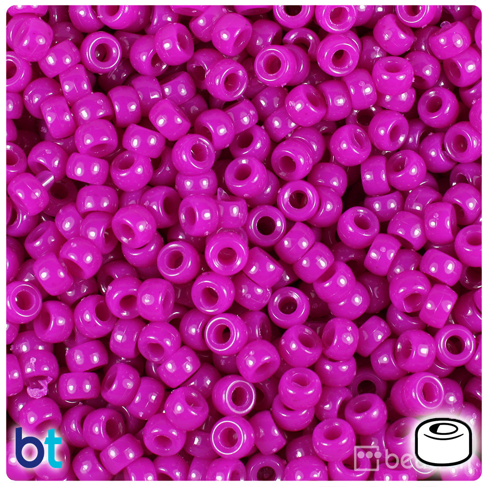 Boysenberry Opaque 6.5mm Mini Barrel Pony Beads (1000pcs)