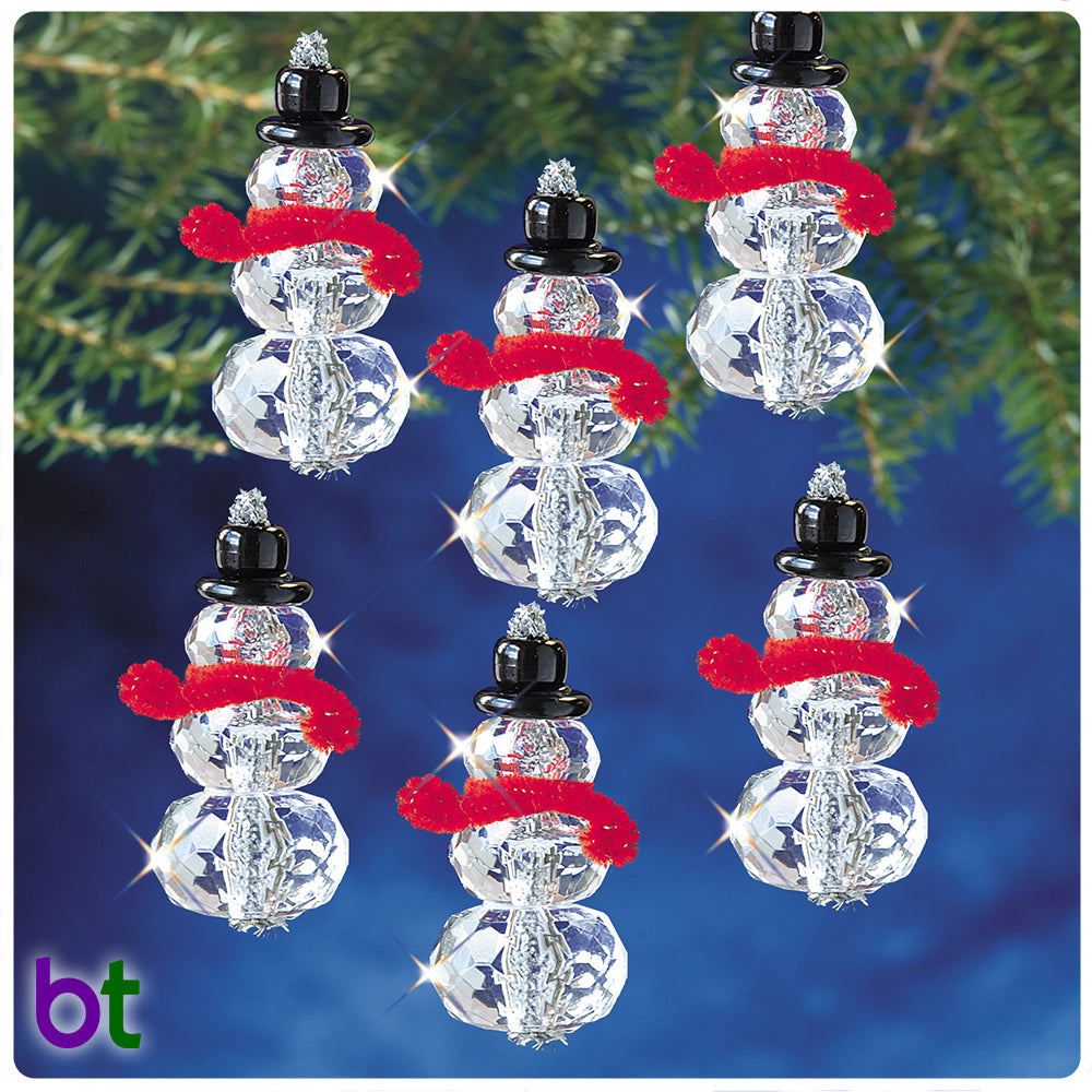 Faceted Snowmens Holiday Ornament Kit