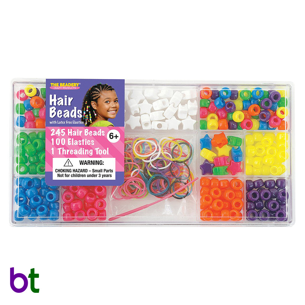 Neon Bright Stars Hair Bead Box