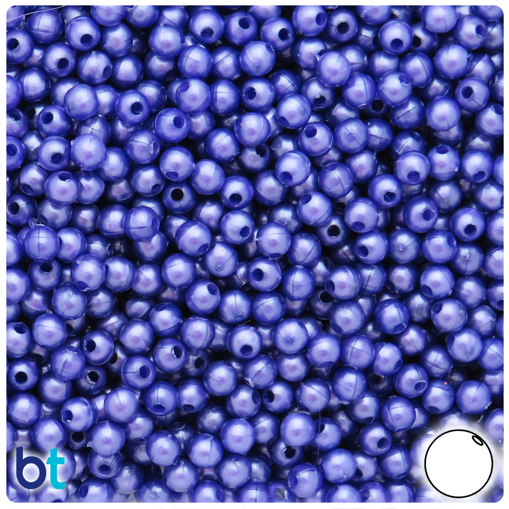 Dark Purple Pearl 5mm Round Plastic Beads (700pcs)