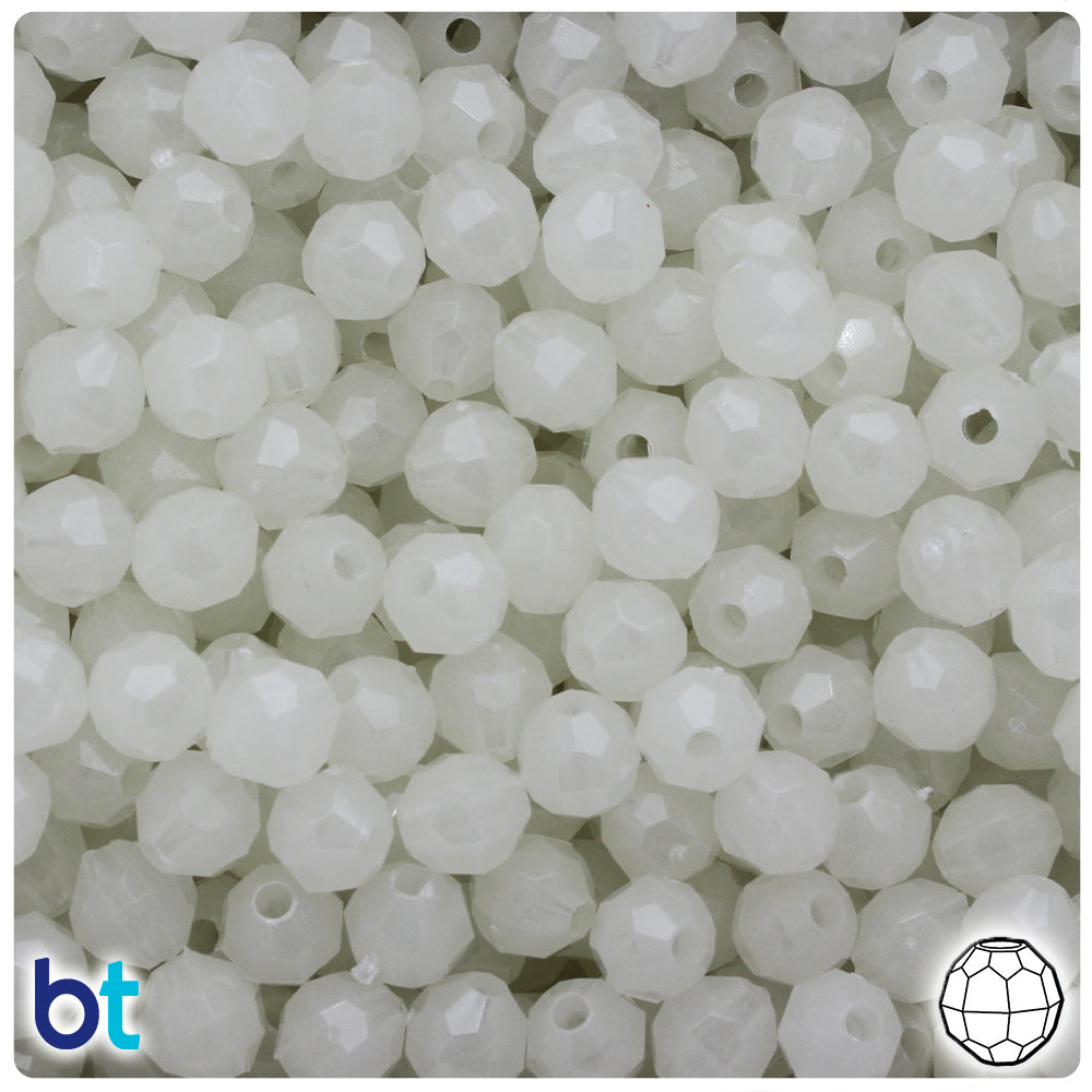 Double Glow 8mm Faceted Round Plastic Beads (450pcs)