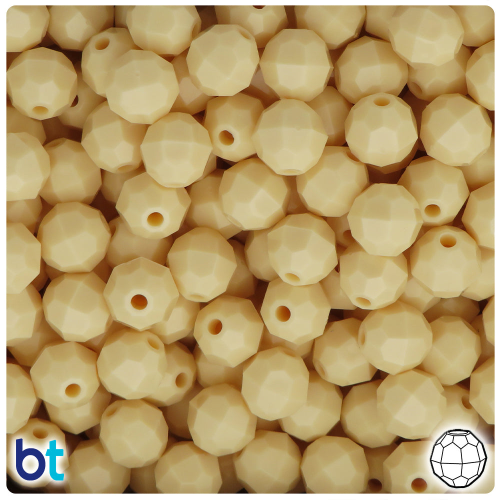 Wholesale Case 10mm Faceted Round Plastic Beads - Opaque
