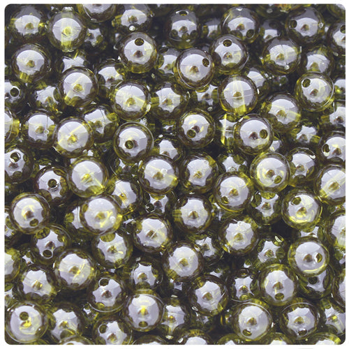 Avocado Transparent 8mm Round Plastic Beads (300pcs)