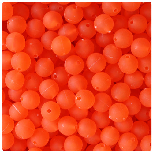 Hyacinth Frosted 8mm Round Plastic Beads (300pcs)