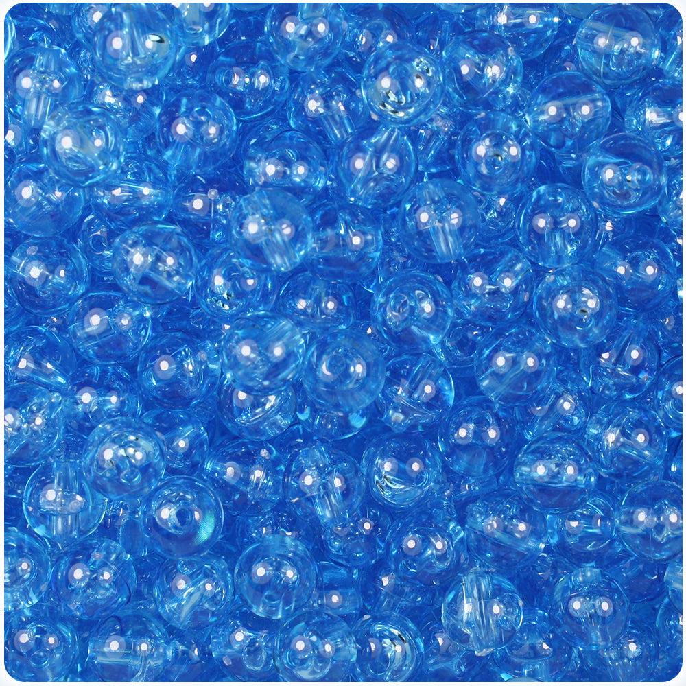 Light Sapphire Transparent 8mm Round Plastic Beads (300pcs)