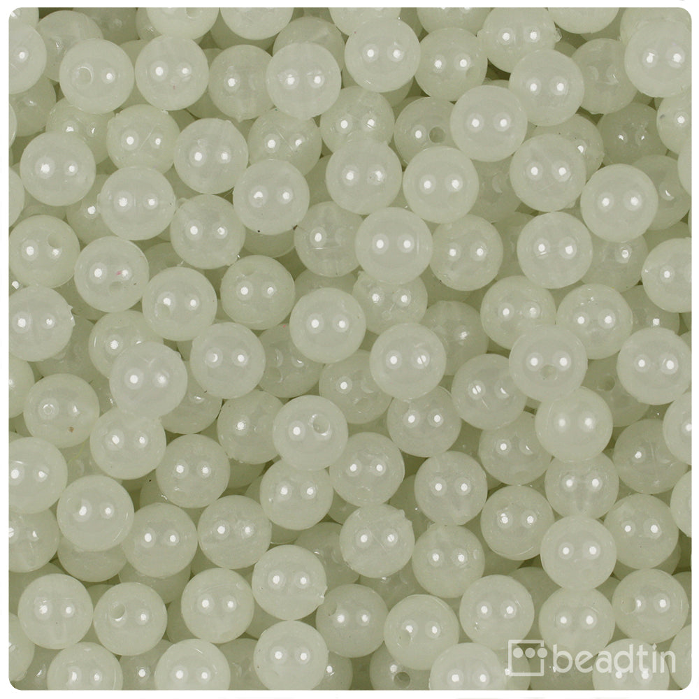 Night Glow-in-the-Dark 8mm Round Plastic Beads (300pcs)