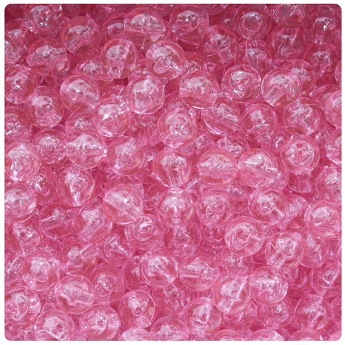 Pale Pink Transparent 8mm Round Plastic Beads (300pcs)