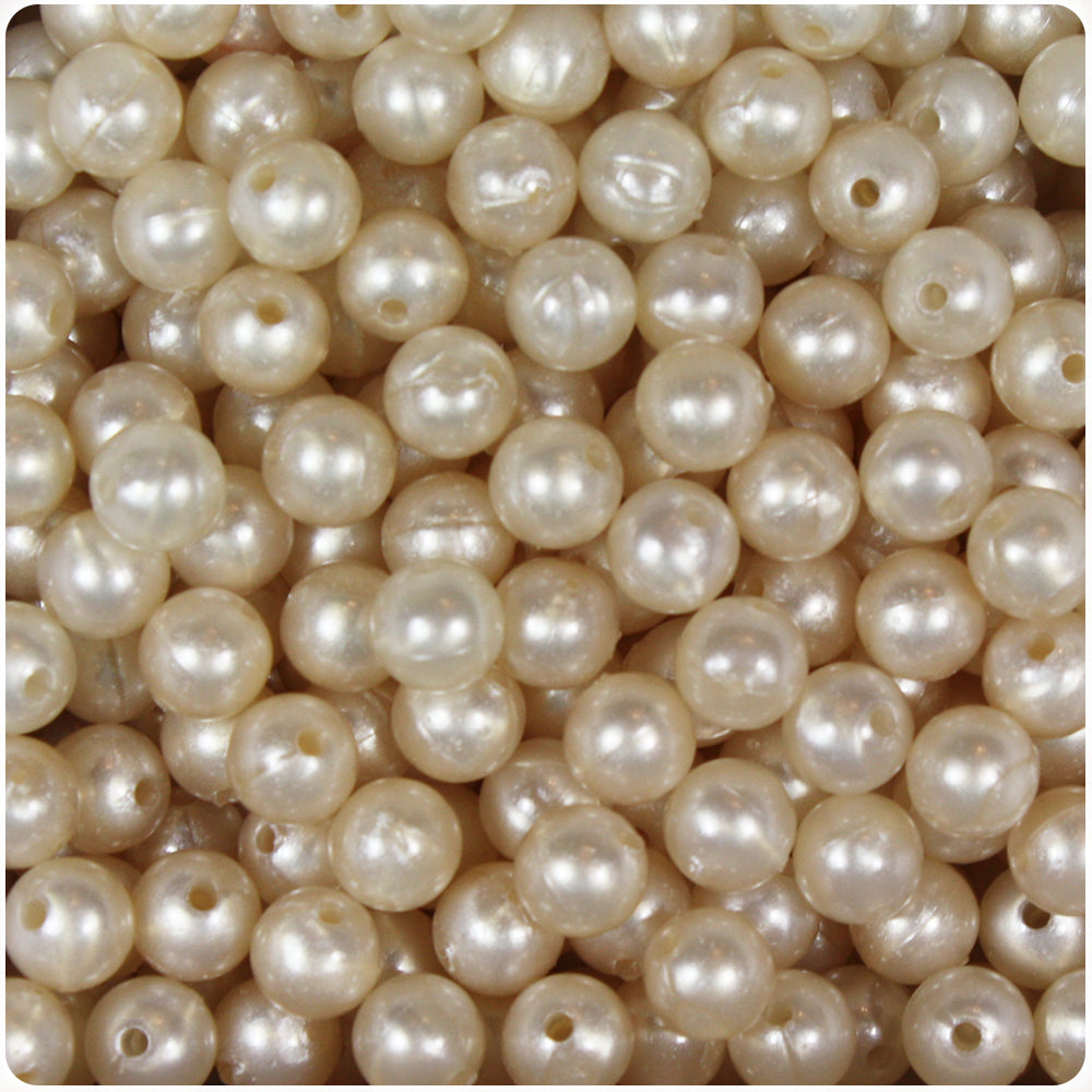 Natural Pearl 8mm Round Plastic Beads (300pcs)
