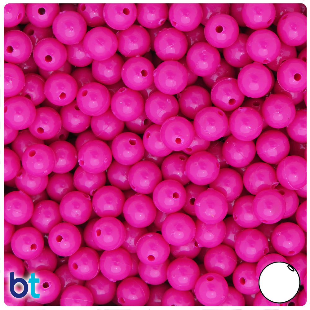 Mulberry Opaque 8mm Round Plastic Beads (300pcs)