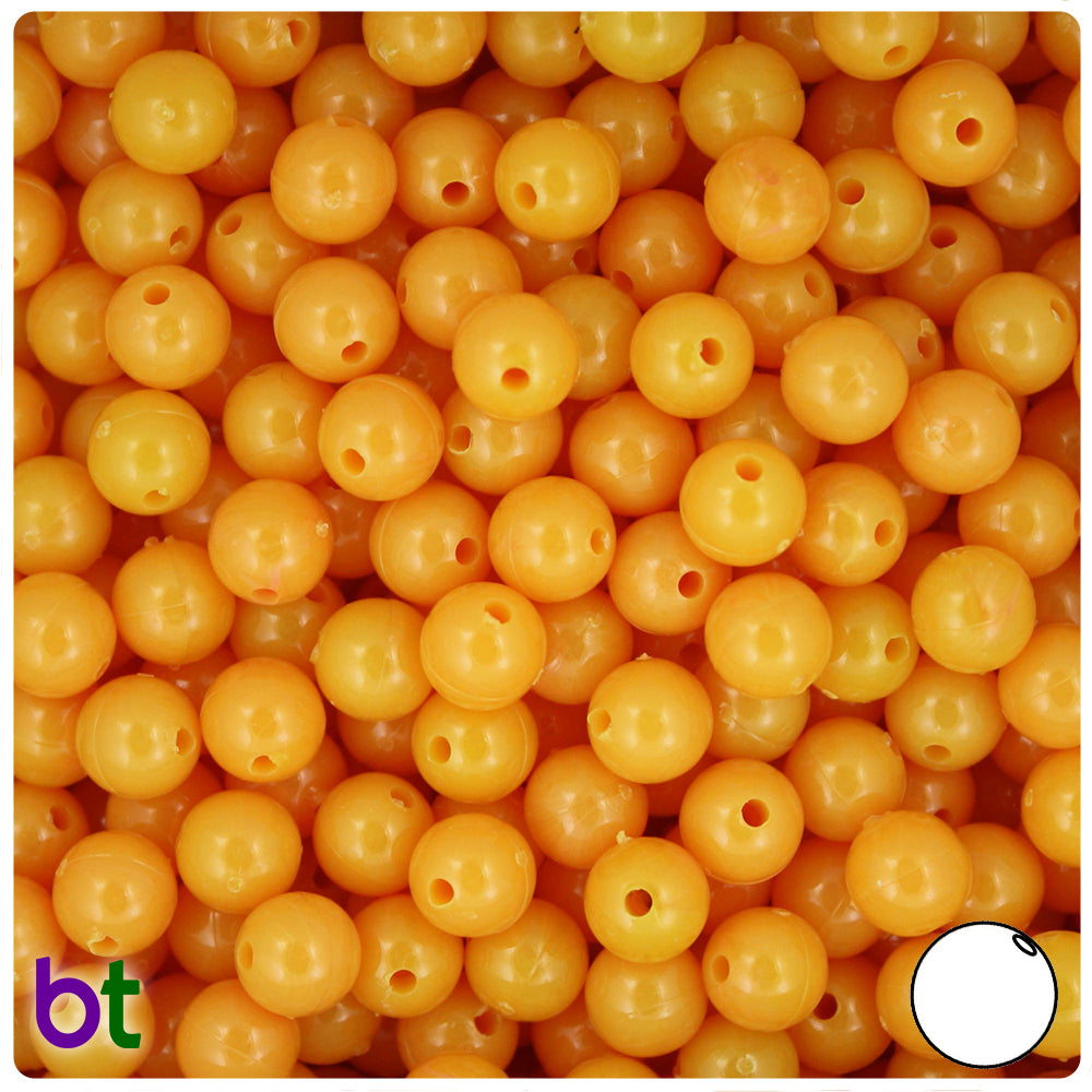 Golden Roe Opaque 8mm Round Plastic Beads (300pcs)
