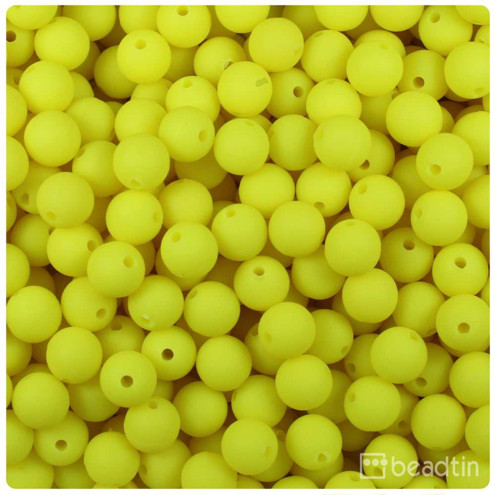 Chartreuse Matte 8mm Round Plastic Beads (300pcs)