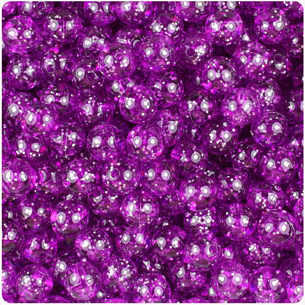 Lilac Sparkle 8mm Round Plastic Beads (300pcs)
