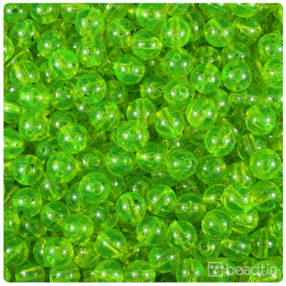 Lime Roe Transparent 8mm Round Plastic Beads (300pcs)