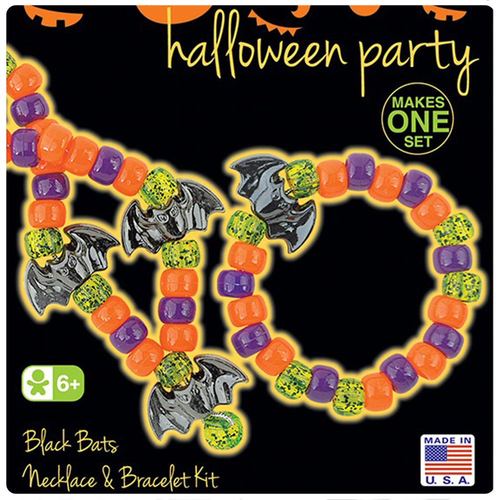 Black Bats Necklace & Bracelet Kit