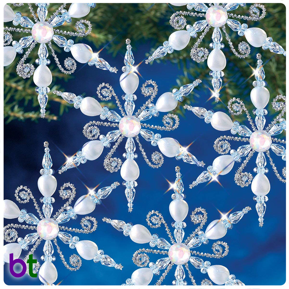 Light Sapphire Snowflakes Holiday Ornament Kit