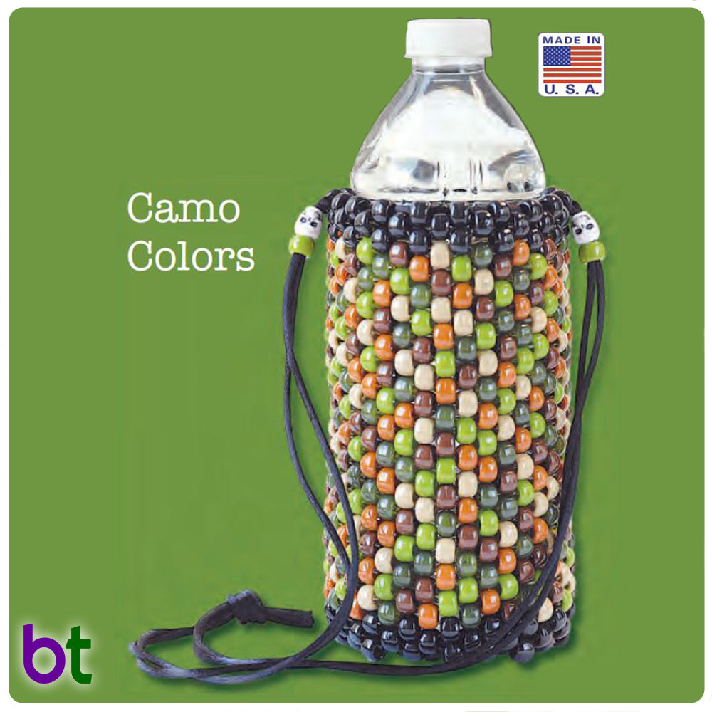 Camouflage Colors Beaded Bottle Holder Kit