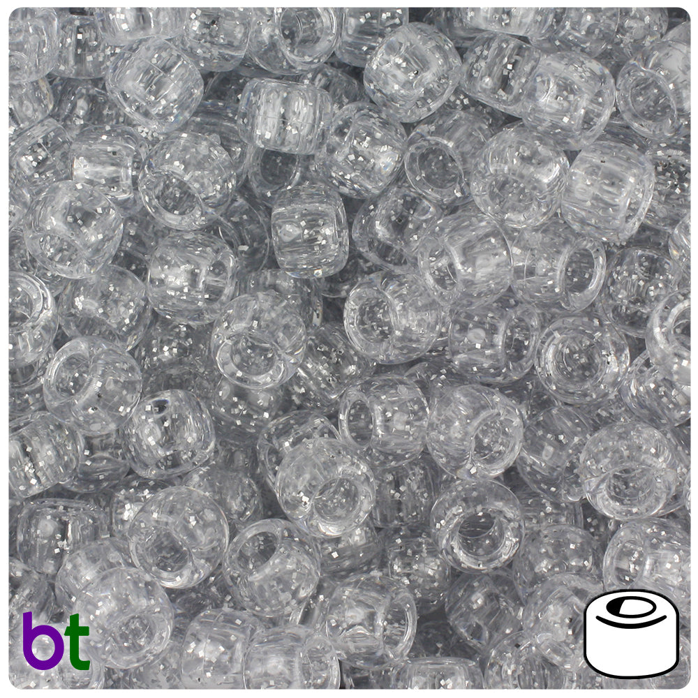 Wholesale Case 9mm Barrel Pony Beads - Sparkle