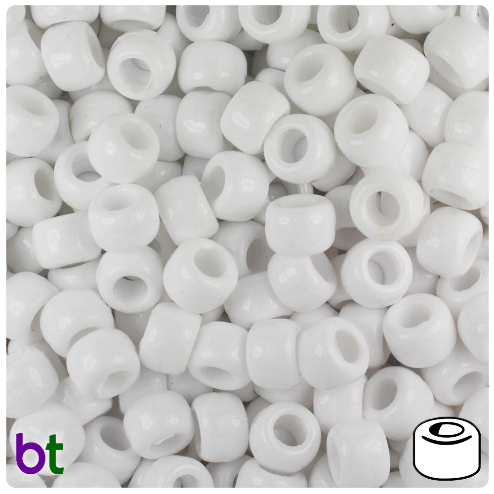 Wholesale Case 9mm Barrel Pony Beads - Opaque