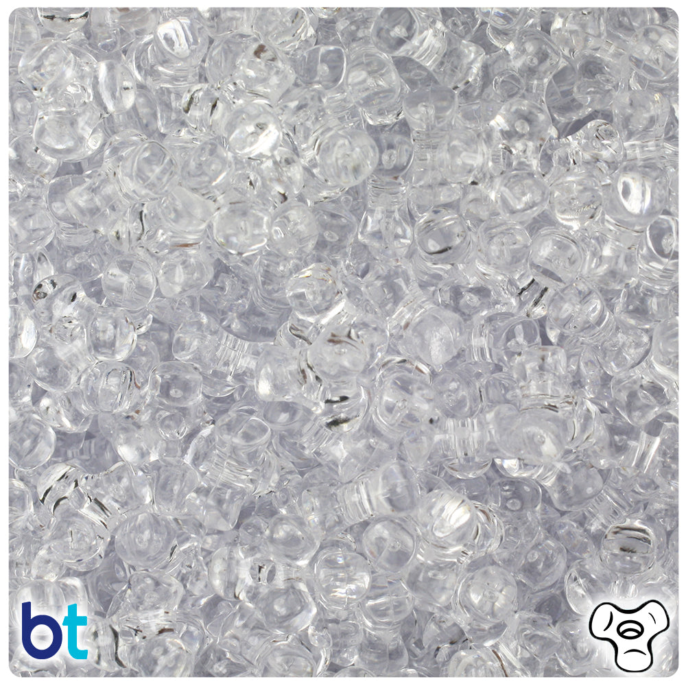 Crystal Transparent 11mm TriBead Plastic Beads (500pcs)