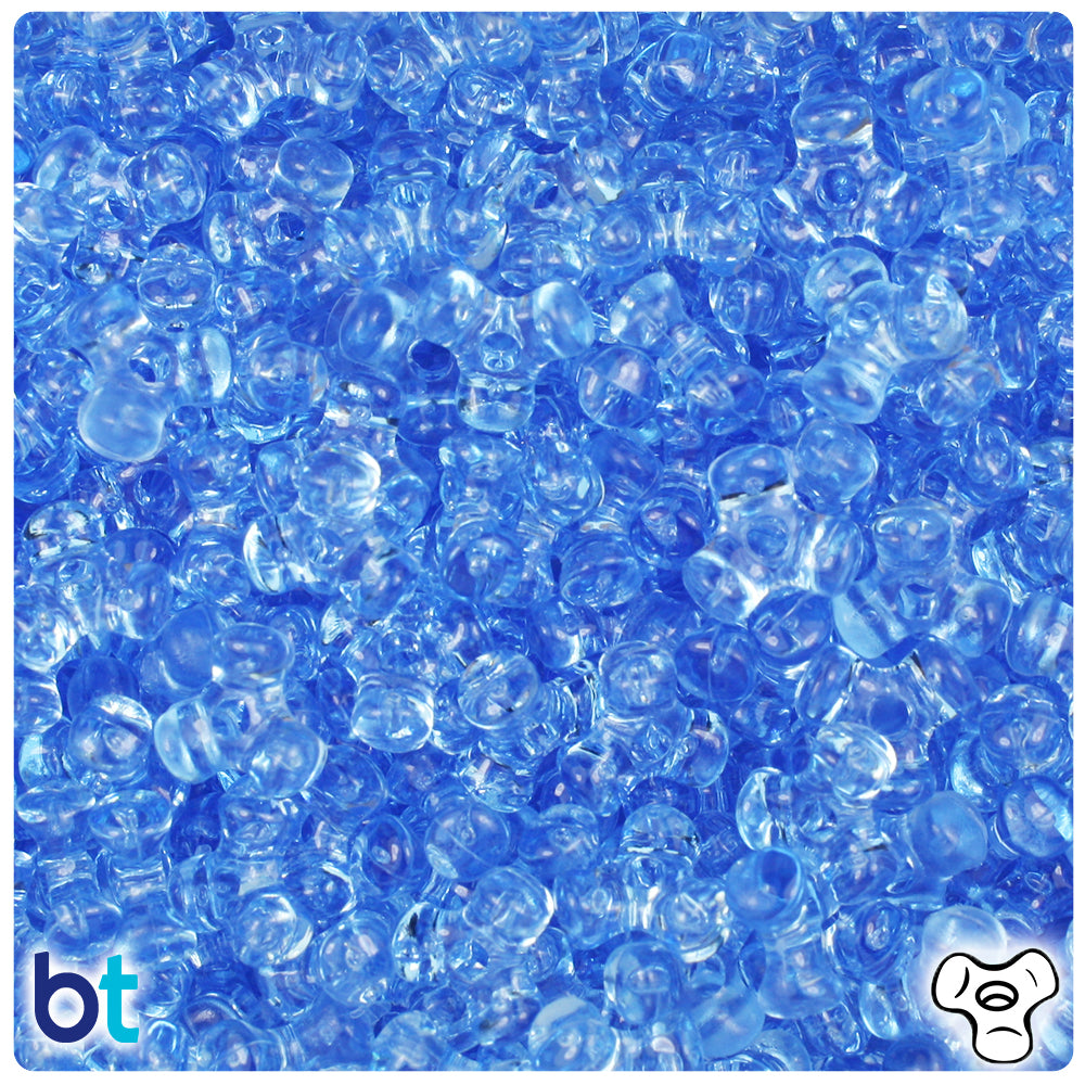 Light Sapphire Transparent 11mm TriBead Plastic Beads (500pcs)