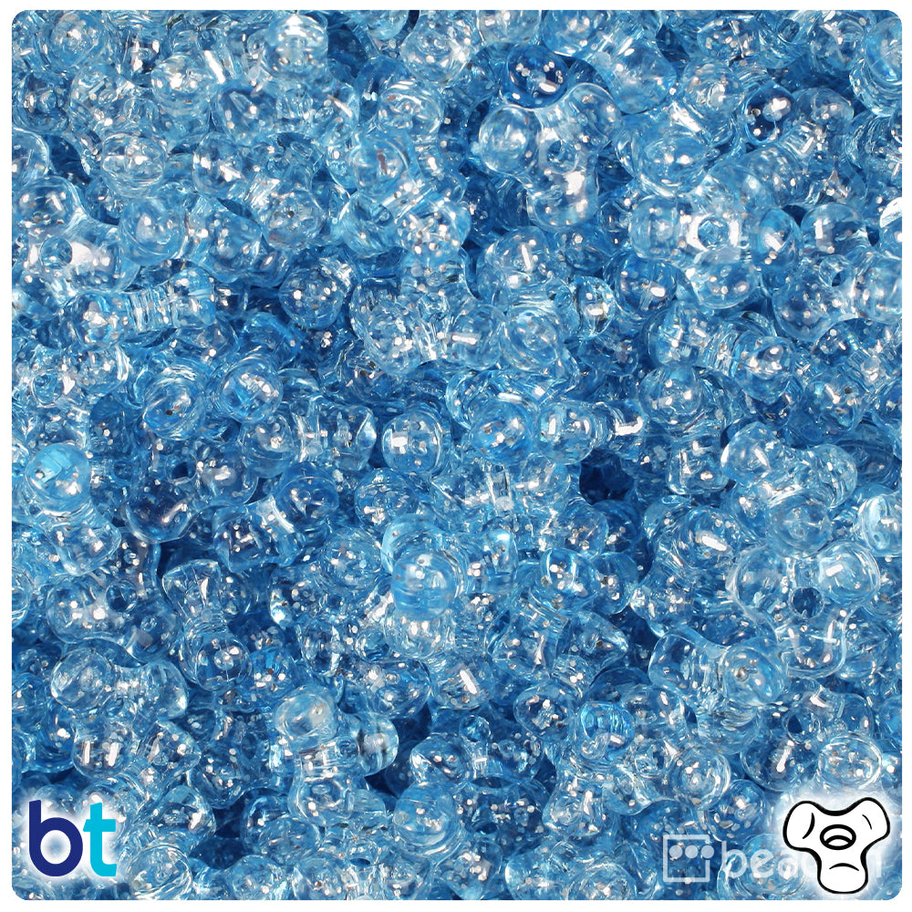 Light Sapphire Sparkle 11mm TriBead Plastic Beads (500pcs)