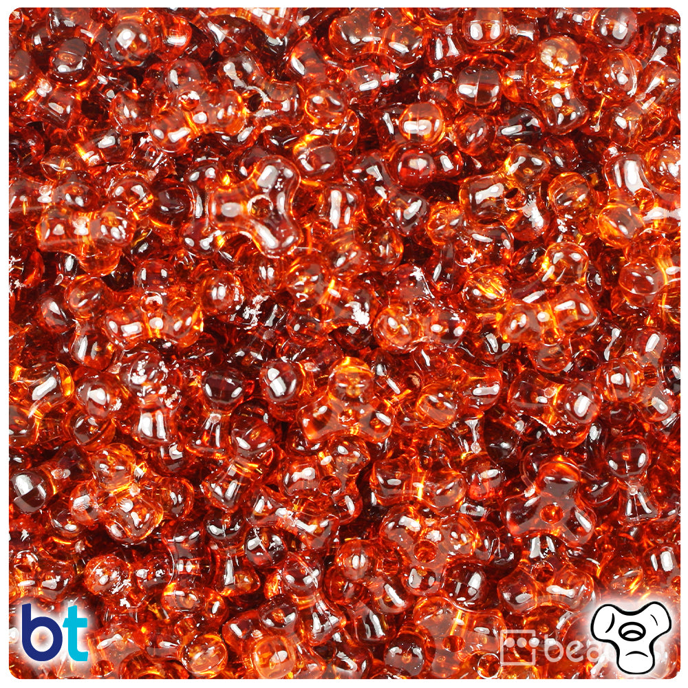 Tortoise Transparent 11mm TriBead Plastic Beads (500pcs)