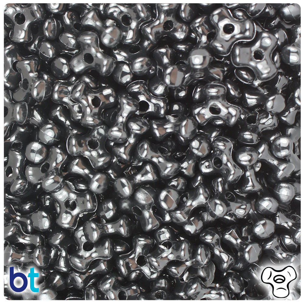 Black Opaque 11mm TriBead Plastic Beads (500pcs)