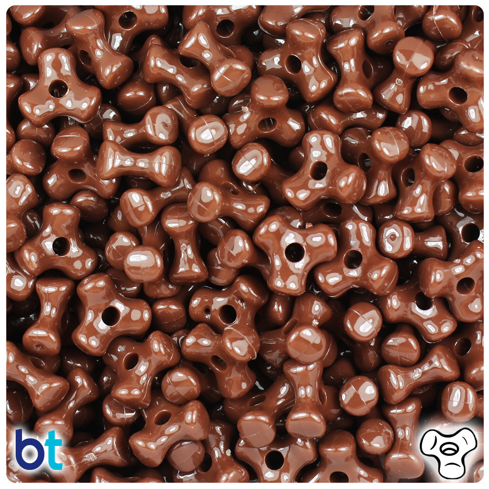 Chocolate Opaque 11mm TriBead Plastic Beads (500pcs)
