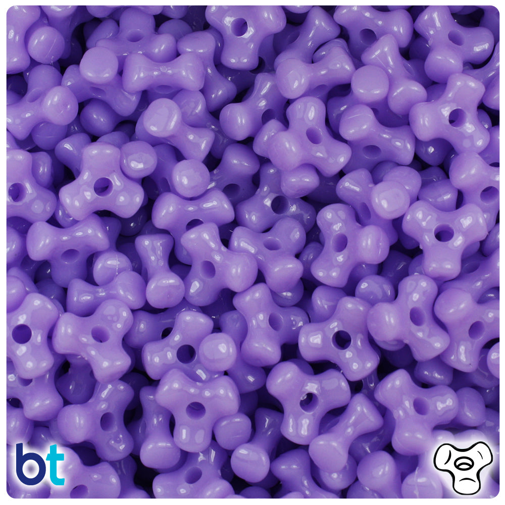 Lilac Opaque 11mm TriBead Plastic Beads (500pcs)