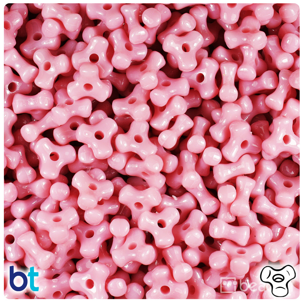 Mauve Opaque 11mm TriBead Plastic Beads (500pcs)