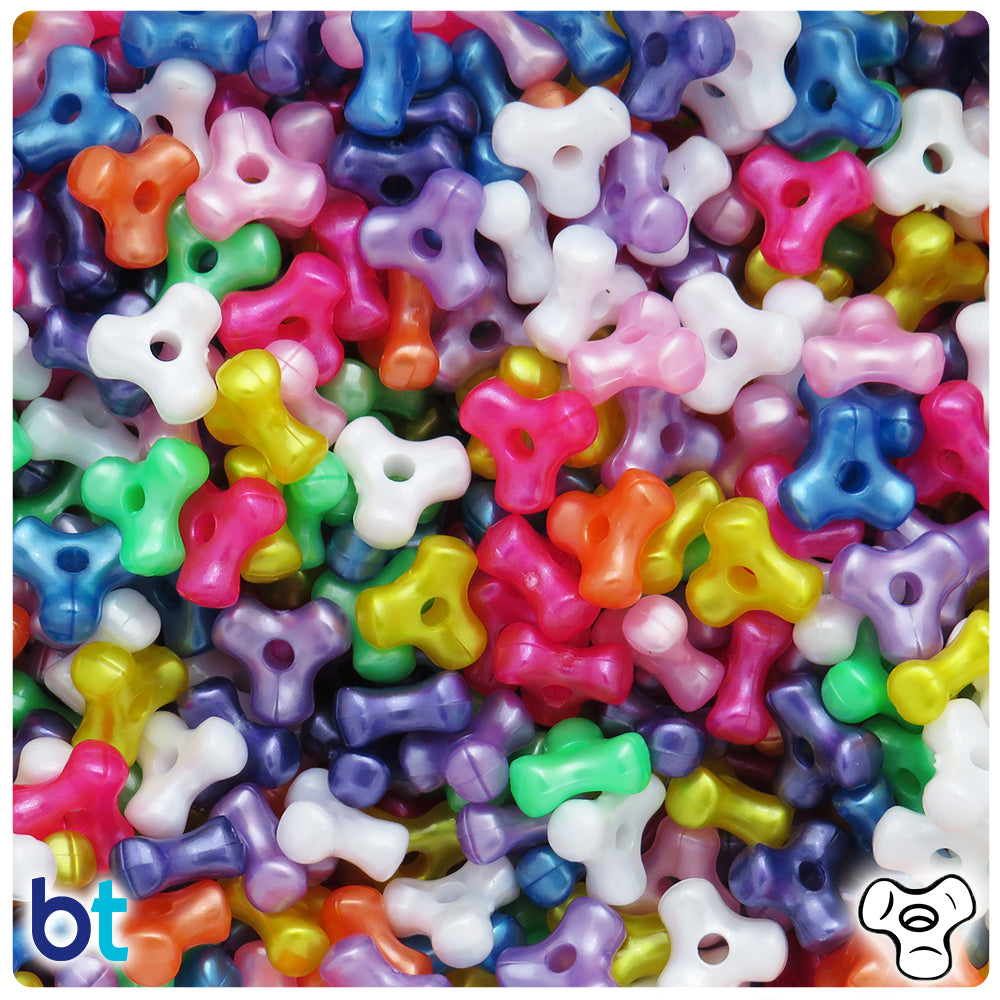 Pearl Mix 11mm TriBead Plastic Beads (500pcs)