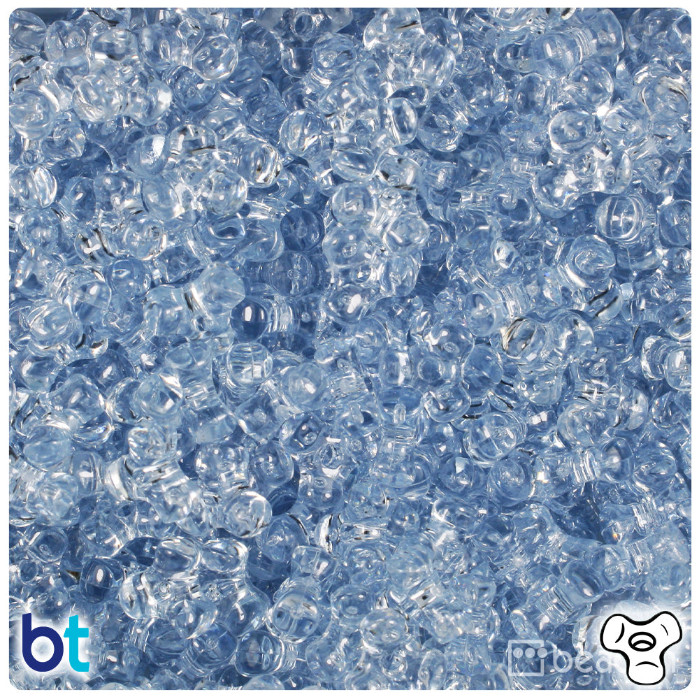 Ice Blue Transparent 11mm TriBead Plastic Beads (500pcs)