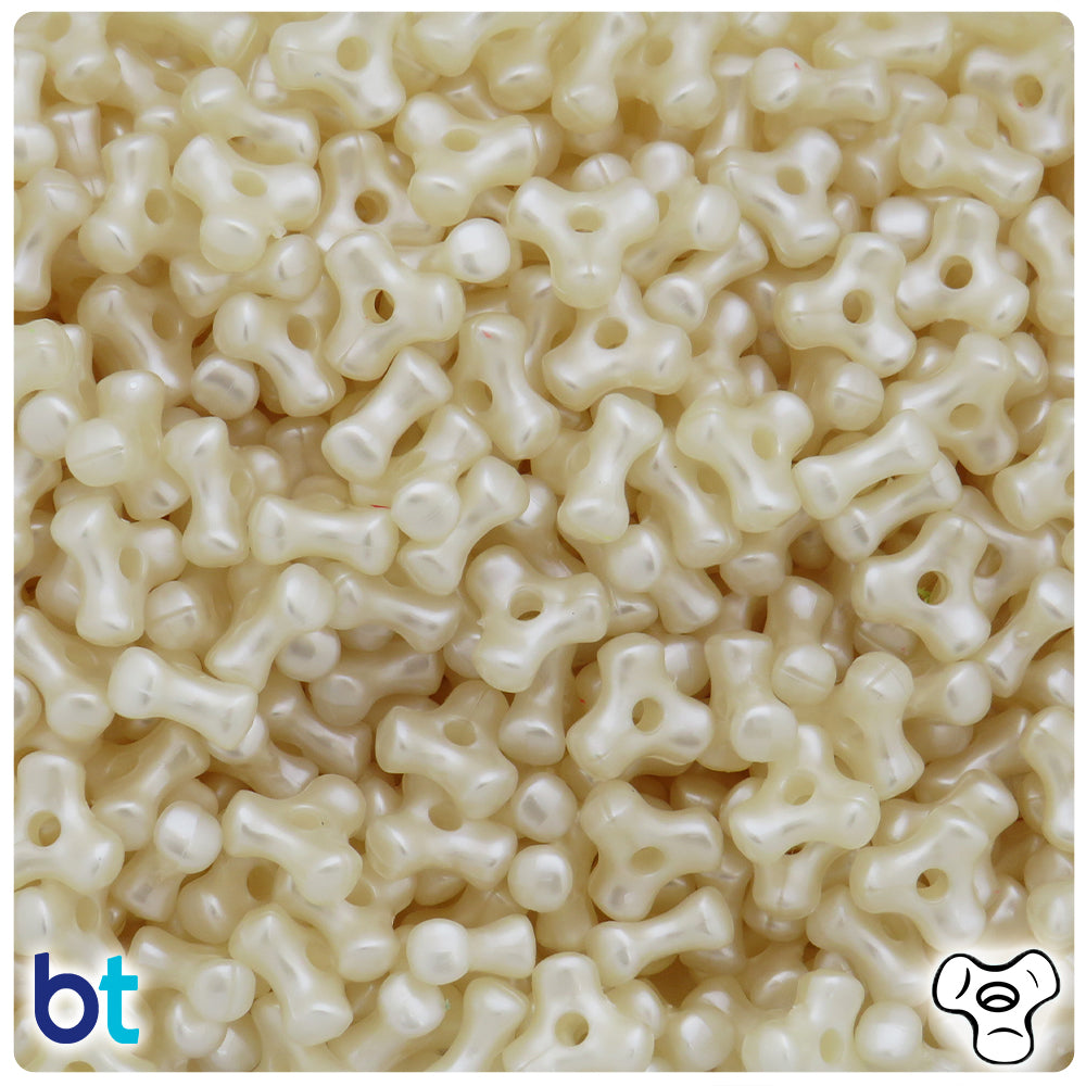 Natural Pearl 11mm TriBead Plastic Beads (500pcs)