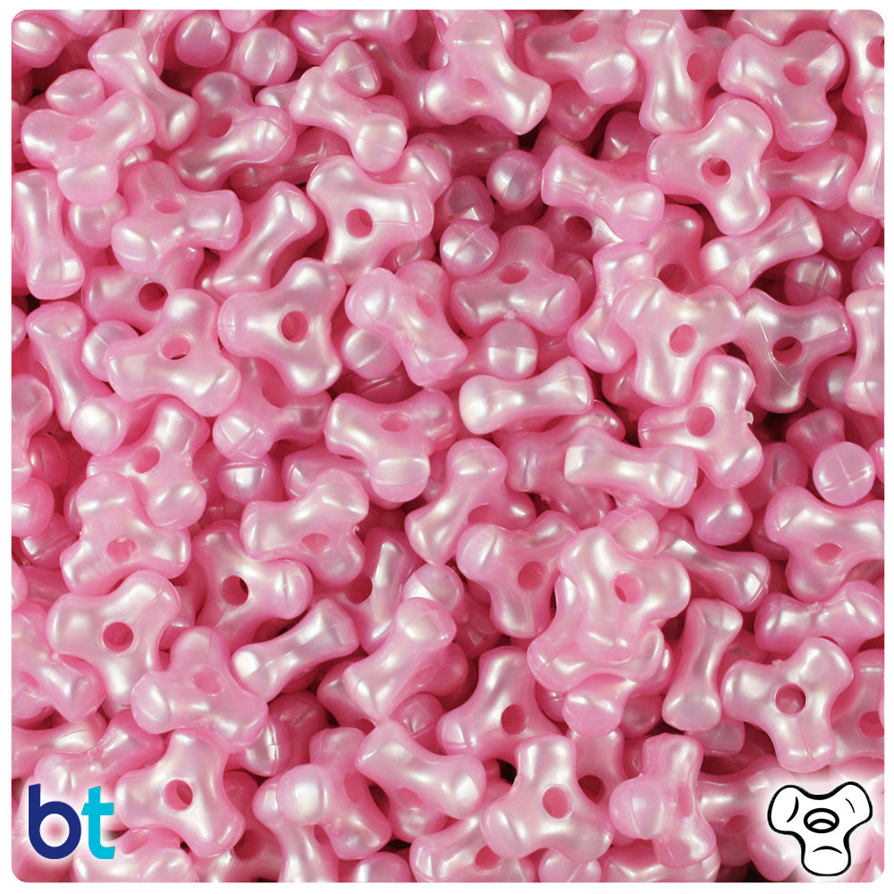 Light Pink Pearl 11mm TriBead Plastic Beads (500pcs)