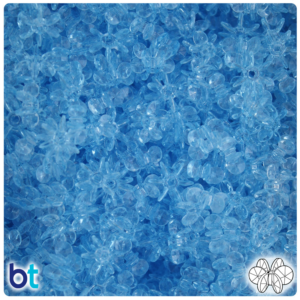 Light Sapphire Transparent 10mm SunBurst Plastic Beads (450pcs)