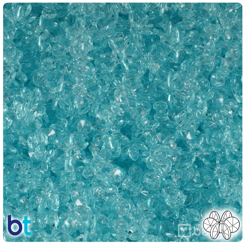Light Turquoise Transparent 10mm SunBurst Plastic Beads (450pcs)