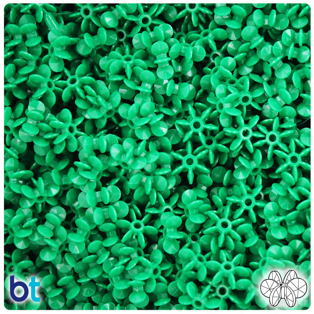 Green Opaque 10mm SunBurst Plastic Beads (450pcs)